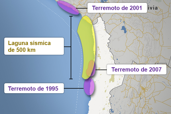 Entre el sur de Perú y la península de Mejillones no se registra un terremoto importante en los últimos 137 años.