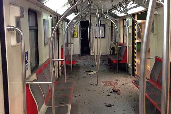 Bomba en vagón del Metro fue activada 15 minutos antes de estallar 