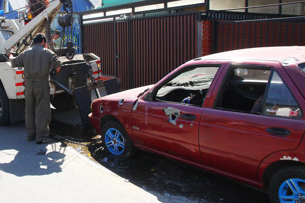 Un hombre herido y un auto dañado tras tiroteo en Chiguayante